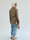 Camel Double Wrap Shirt