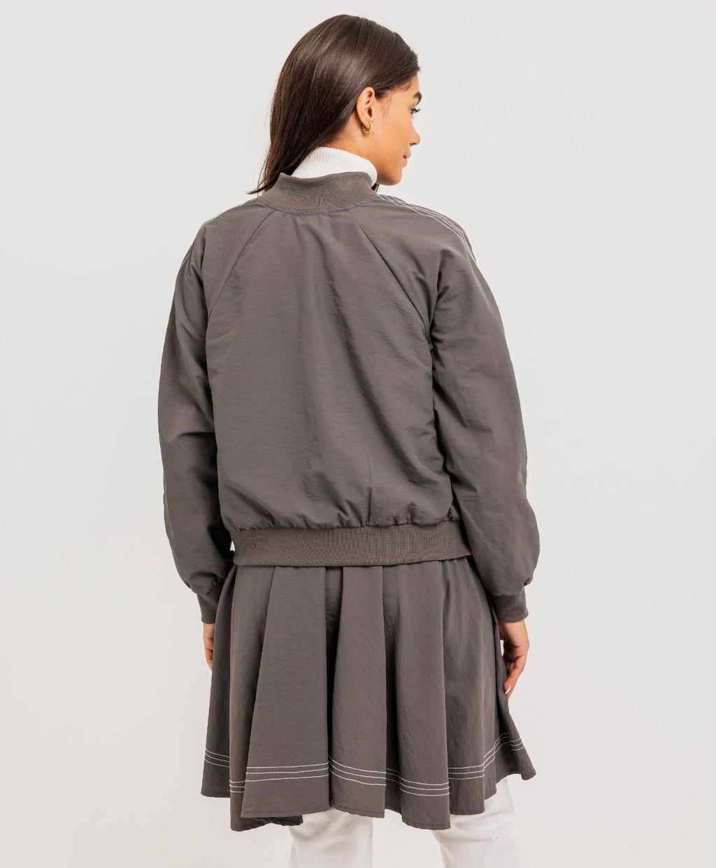 Grey Double Stitches Urban Jacket