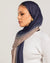 Blue x Beige Gradient Cotton Scarf