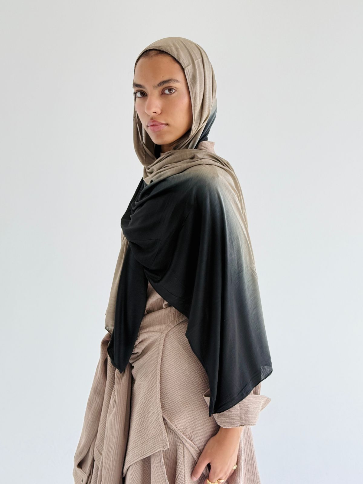 Taupe Gradient Scarf