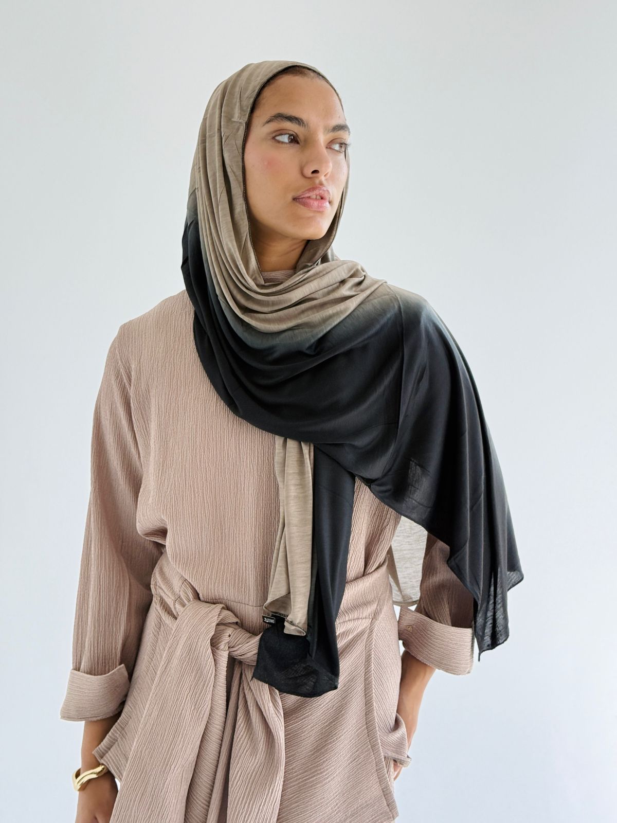 Taupe Gradient Scarf