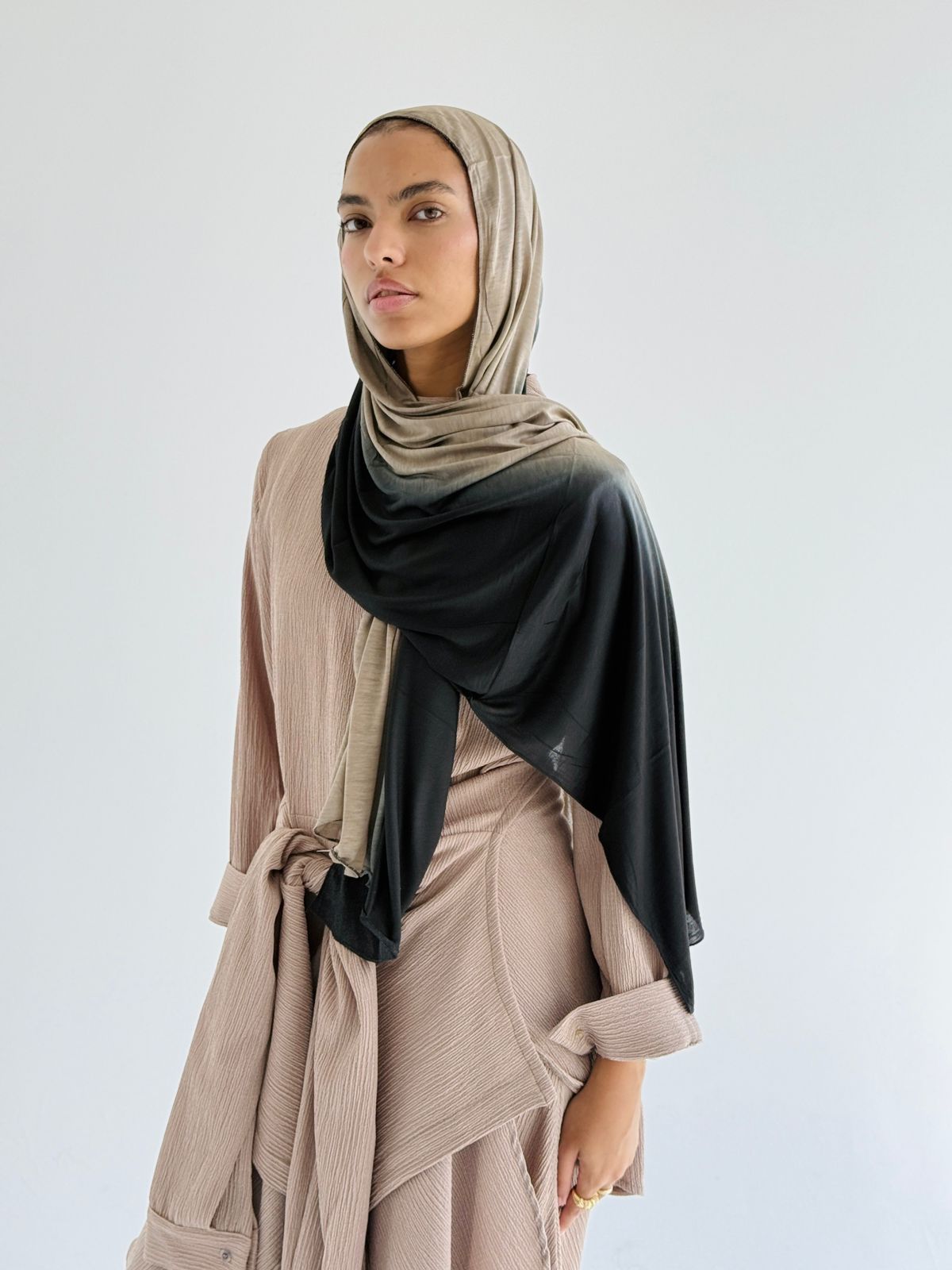 Taupe Gradient Scarf