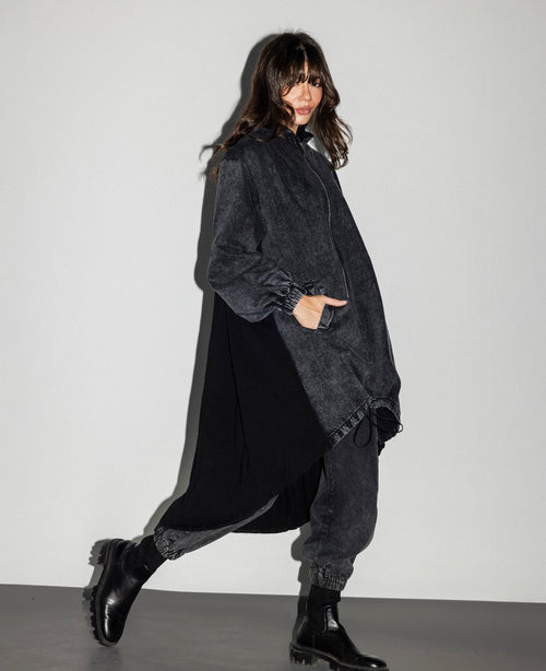 Back Pleats Denim Jacket