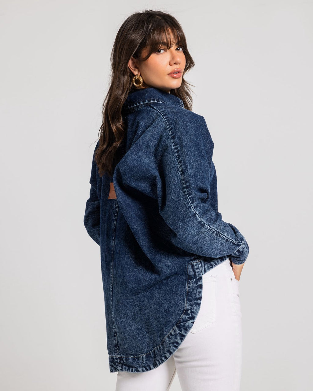 High Low Denim Shirt
