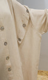 Beige Buttoned Linen Shirt