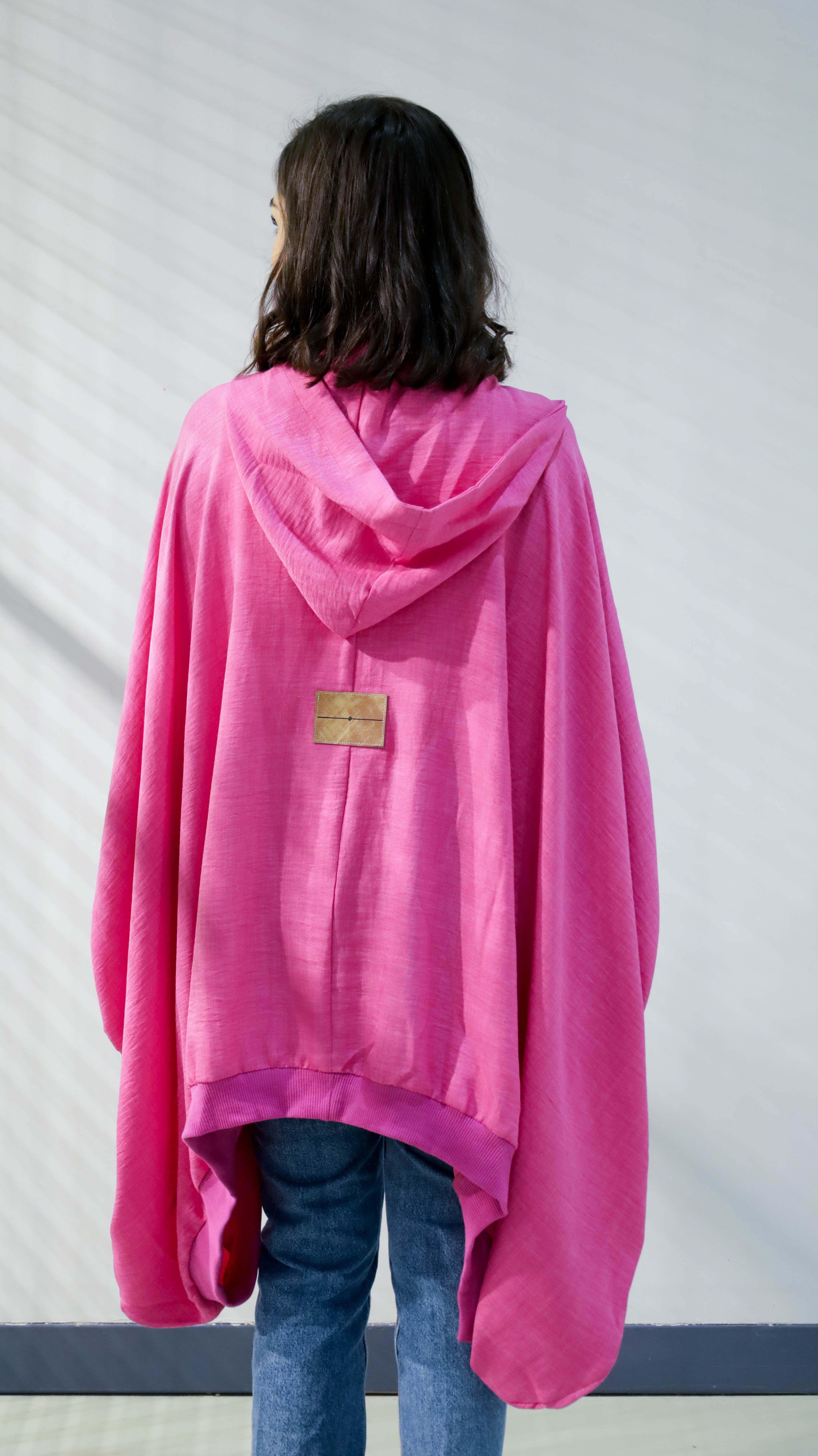 Fuchsia  Ribbed Linen Top