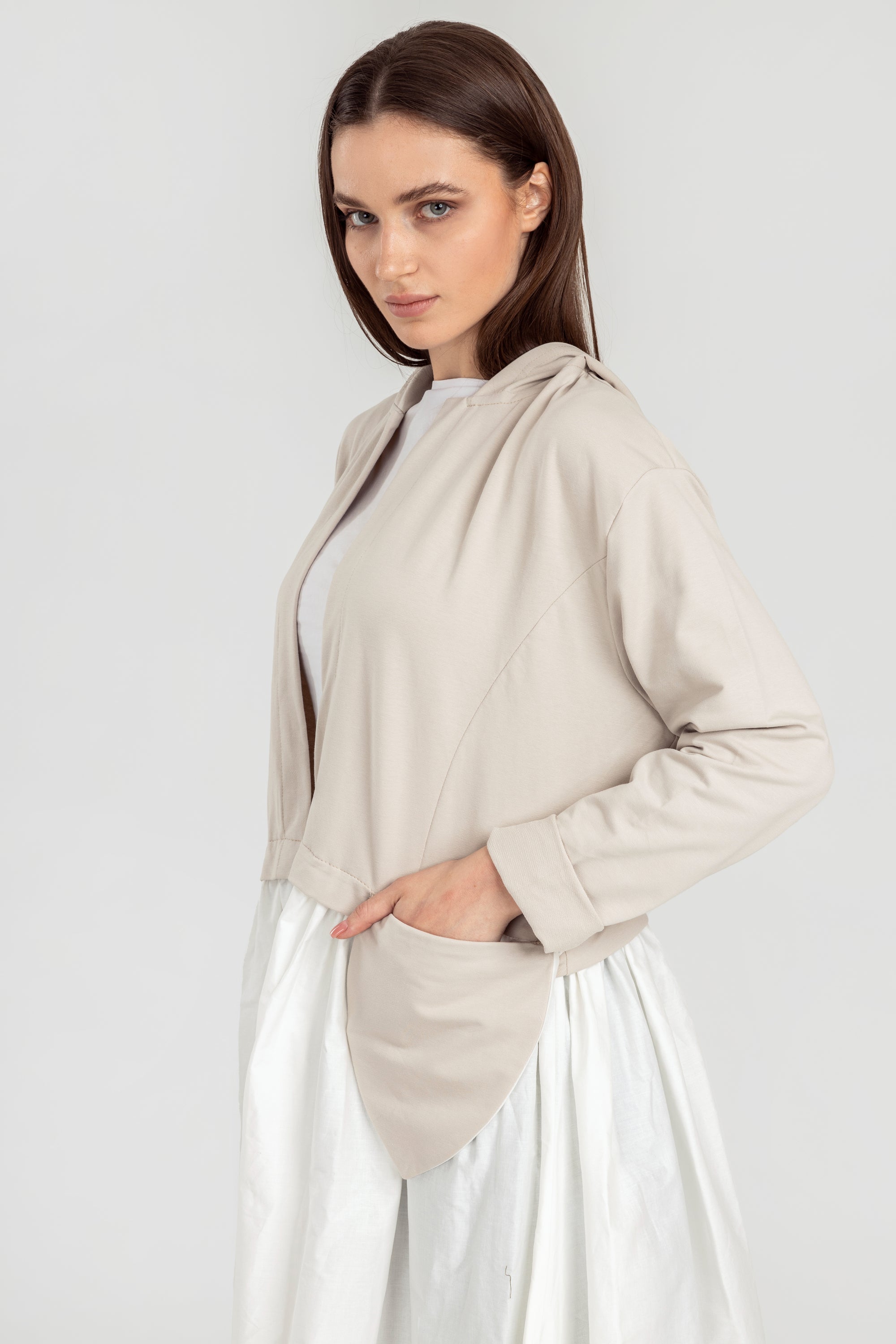 Beige Groovy Cardigan