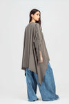 Dusty Olive Fringes Cotton Top