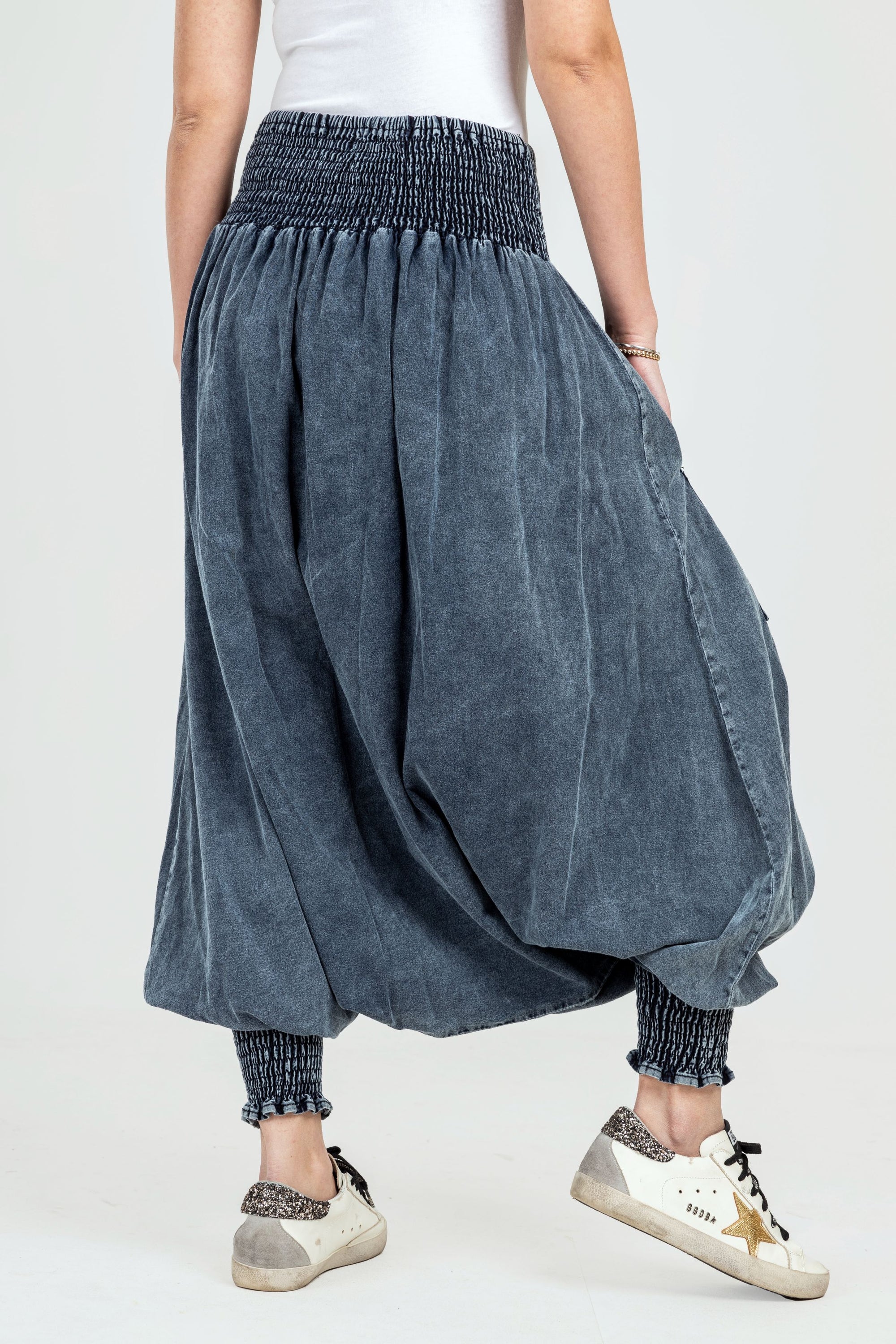 Washed Black Denim Sherwal
