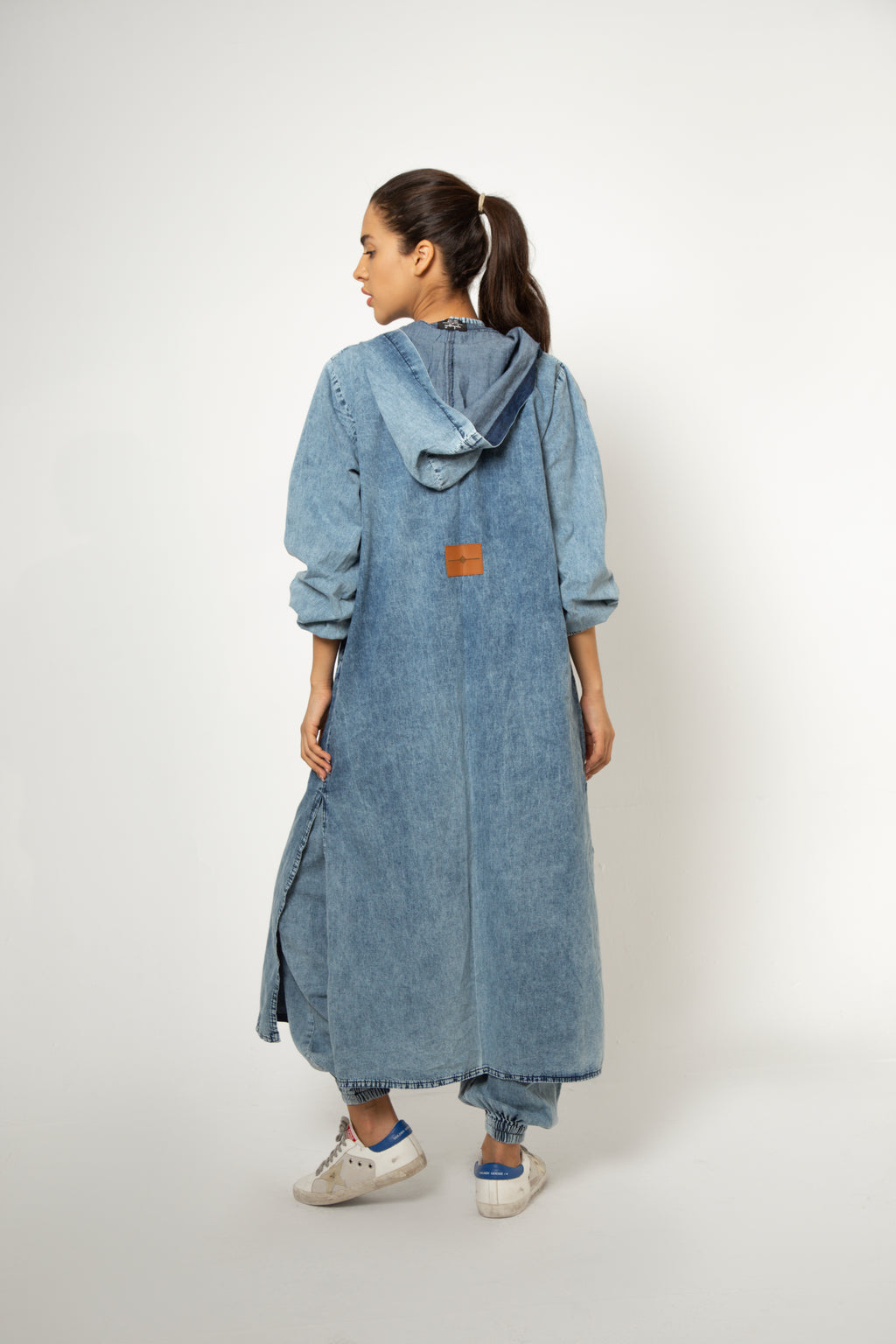 Blue Denim Jumpsuit Set - Theyab